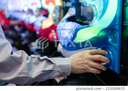 Pachinko slot machines 123080635