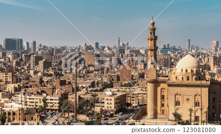 Cityscape of Cairo from the walls of Citadel 123081080