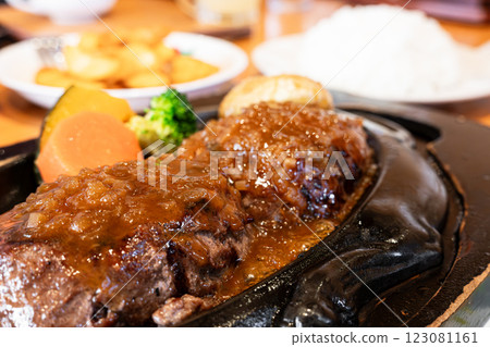 Delicious hamburger steak Delicious hamburger steak 123081161