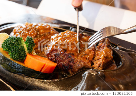 Delicious hamburger steak 123081165