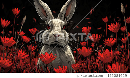 Illustration of an Easter bunny 123081629