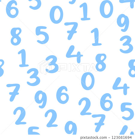 Seamless pattern with beautiful numbers. Ten, twenty, thirty, forty, fifty, sixty, seventy, eighty, ten hundred. Algebra and geometry Seamless pattern with beautiful numbers. Ten, twenty, thirty, forty, fifty, sixty, seventy, eighty, ten hundred. Algebra and geometry 123081694