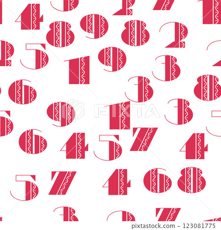 Seamless pattern with beautiful numbers. Algebra and geometry, calculations Seamless pattern with beautiful numbers. Algebra and geometry, calculations 123081775