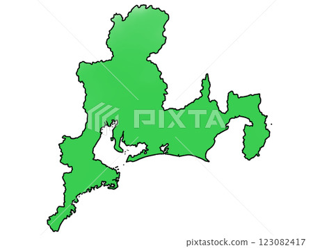 日本中部東海地區的略微粗略的地圖 123082417