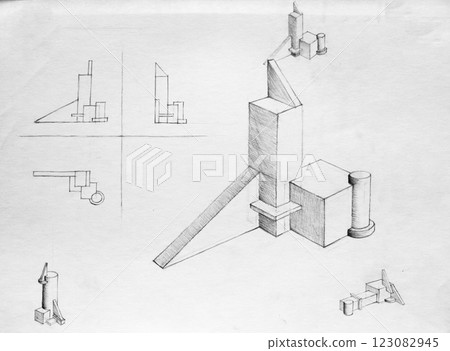 pencil drawing illustration, sketch, hand made pencil drawing illustration, sketch, hand made 123082945
