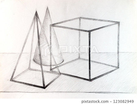pencil drawing illustration, sketch, hand made pencil drawing illustration, sketch, hand made 123082949