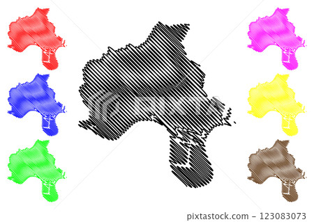 London Borough of Tower Hamlets (United Kingdom of Great Britain and Northern Ireland, Ceremonial county and region Greater London, England) map vector illustration, scribble sketch map London Borough of Tower Hamlets (United Kingdom of Great Britain and Northern Ireland, Ceremonial county and region Greater London, England) map vector illustration, scribble sketch map 123083073