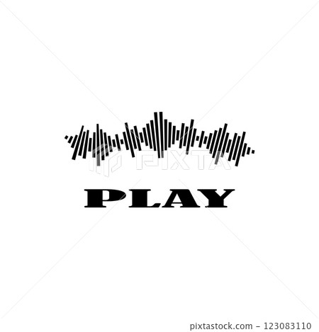 Sound waves vector illustration design template 123083110