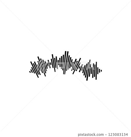 Sound waves vector illustration design template 123083134