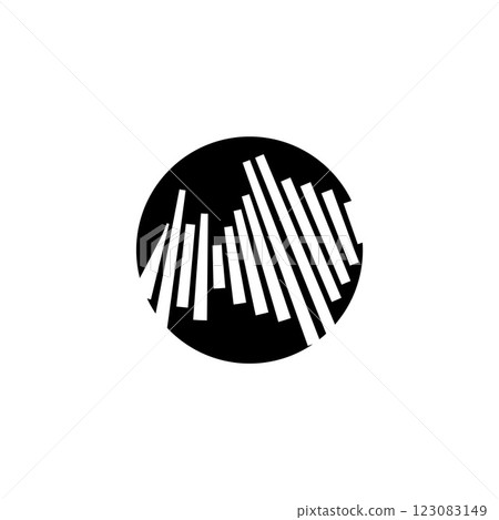 Sound waves vector illustration design template Sound waves vector illustration design template 123083149