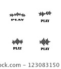 Sound waves vector illustration design template 123083150