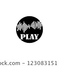 Sound waves vector illustration design template 123083151