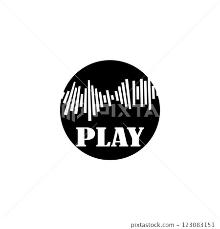 Sound waves vector illustration design template 123083151