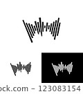 Sound waves vector illustration design template 123083154