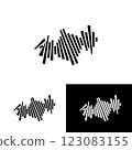 Sound waves vector illustration design template 123083155