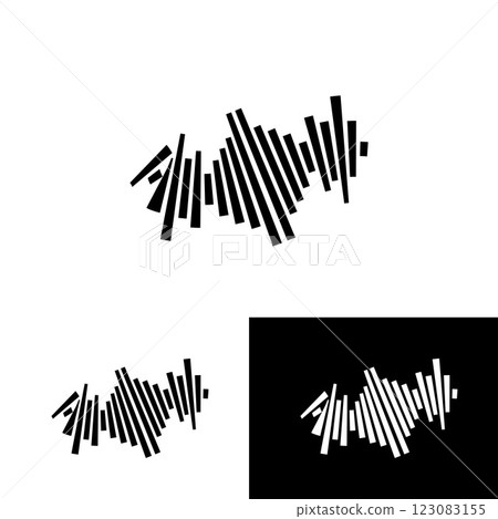 Sound waves vector illustration design template Sound waves vector illustration design template 123083155