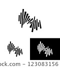 Sound waves vector illustration design template 123083156