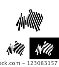 Sound waves vector illustration design template 123083157