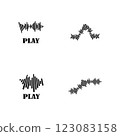Sound waves vector illustration design template 123083158