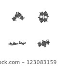 Sound waves vector illustration design template 123083159
