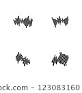 Sound waves vector illustration design template 123083160