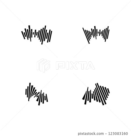 Sound waves vector illustration design template Sound waves vector illustration design template 123083160