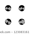Sound waves vector illustration design template 123083161