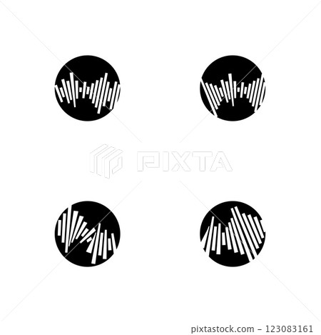 Sound waves vector illustration design template Sound waves vector illustration design template 123083161