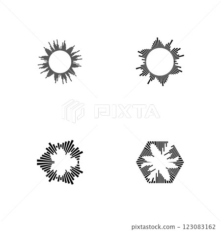 Sound waves vector illustration design template 123083162
