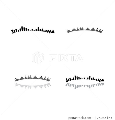 Sound waves vector illustration design template 123083163