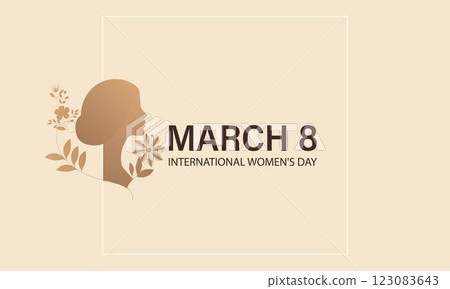 abstract design with girl silhouette 123083643