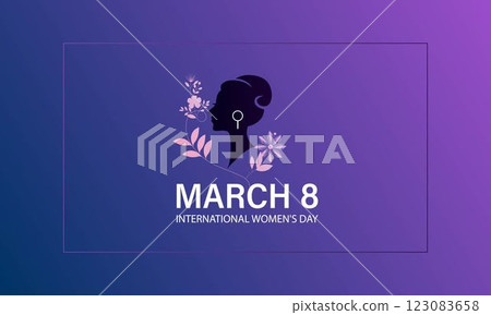 Celebrating International Women's Day with Floral Elegance and Empowering Feminine Silhouette Design on March 8 123083658