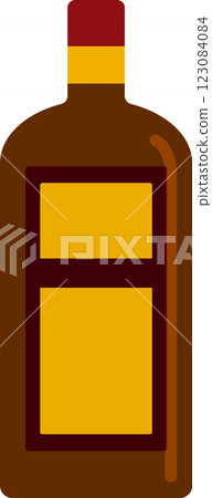Rum spirits bottle illustration Rum spirits bottle illustration 123084084