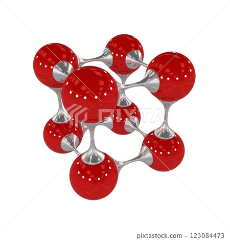 molecule, molecular lattice, 3D illustration molecule, molecular lattice, 3D illustration 123084473