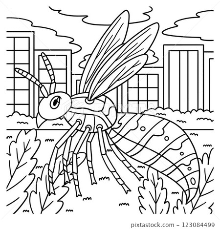 Insect Hornets Animal Coloring Page for Kids Insect Hornets Animal Coloring Page for Kids 123084499