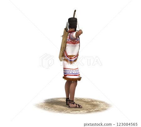 3D rendering, warrior character, illustration 3D rendering, warrior character, illustration 123084565