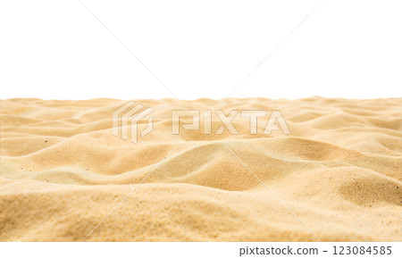 A sizable and extensive pile of soft sand placed on a isolated background A sizable and extensive pile of soft sand placed on a isolated background 123084585