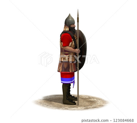 3D rendering, warrior character, illustration 123084668