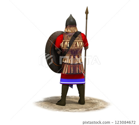 3D rendering, warrior character, illustration 3D rendering, warrior character, illustration 123084672