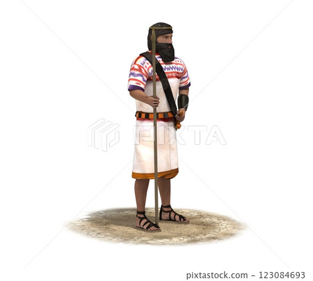 3D rendering, warrior character, illustration 3D rendering, warrior character, illustration 123084693