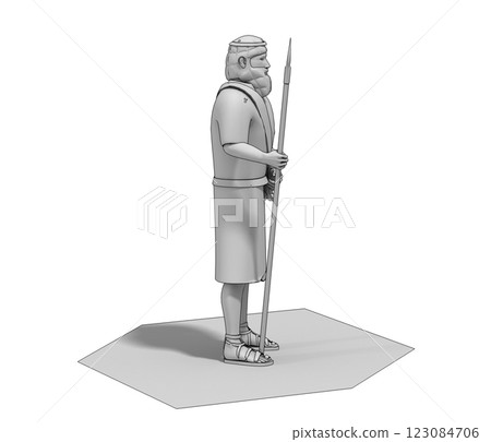 3D rendering, warrior character, illustration 3D rendering, warrior character, illustration 123084706