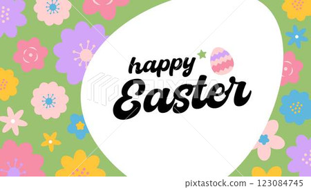 Happy Easter Egg Hunting Poster Panoramic Banner  123084745