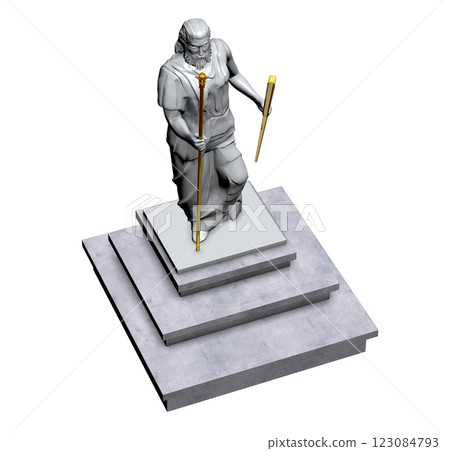 altar monument, 3d visualization, illustration 123084793