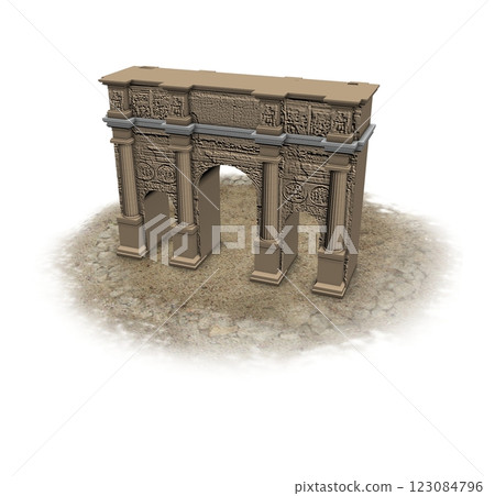 altar monument, 3d visualization, illustration 123084796