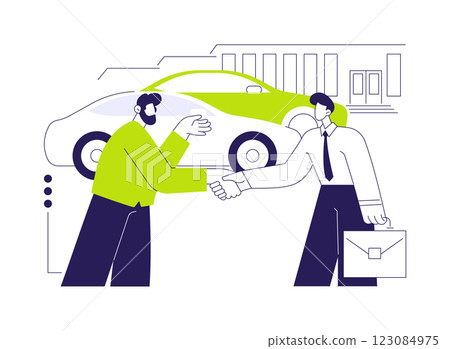 Franchise dealership abstract concept vector illustration. 123084975