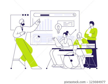 Diversity in a workplace abstract concept vector illustration. Diversity in a workplace abstract concept vector illustration. 123084977
