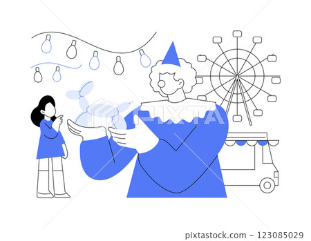 Clown service isolated cartoon vector illustrations. 123085029