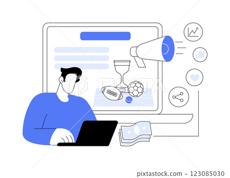 Promote betting platform isolated cartoon vector illustrations. Promote betting platform isolated cartoon vector illustrations. 123085030