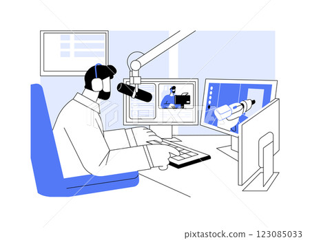E-sport streaming isolated cartoon vector illustrations. E-sport streaming isolated cartoon vector illustrations. 123085033