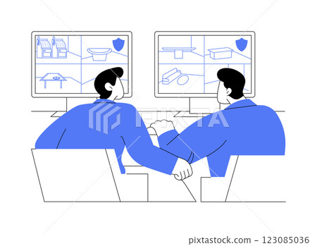 Surveillance team isolated cartoon vector illustrations. 123085036